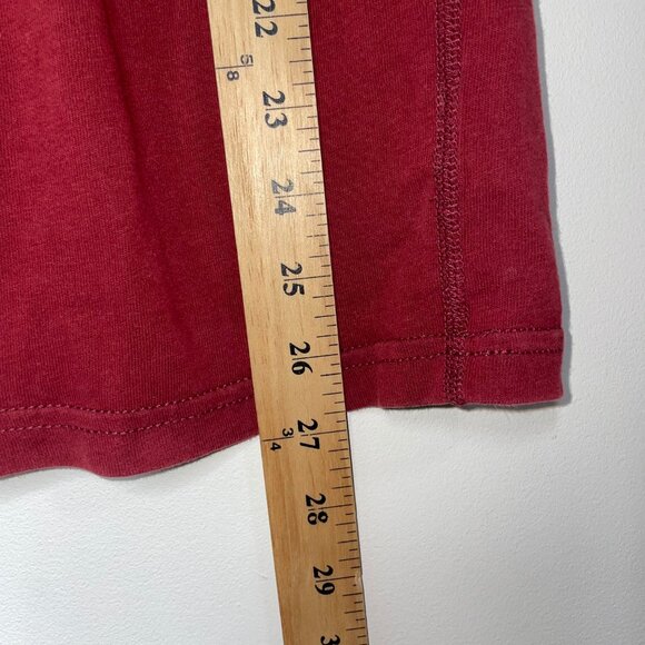 Abercrombie & Fitch Mens Muscle T-Shirt Red Crew Neck Spell Out Textured - Picture 6 of 9